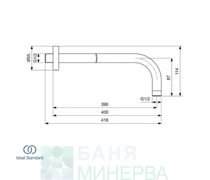 CERALINE BD193XG IDEAL STANDARD ПРОМО Комплект за вграждане Черен мат - Image 9