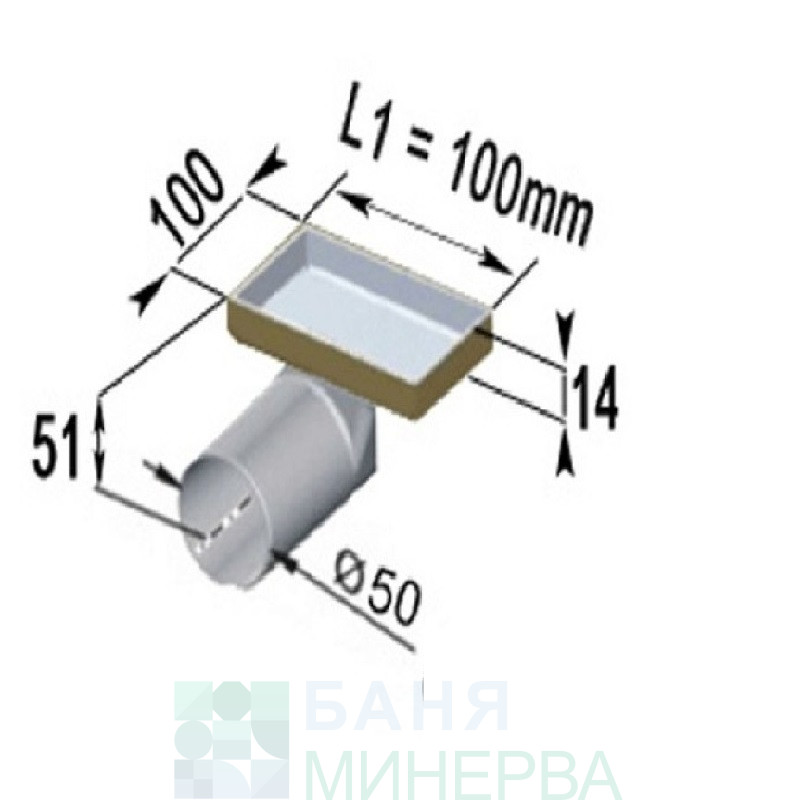 Подов сифон 100% INOX 10-10 за плочка Inoxstyle - Image 3