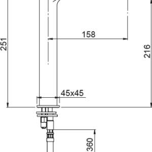 AQG ALPHA 01ALP120NG черен мат Смесител за мивка купа