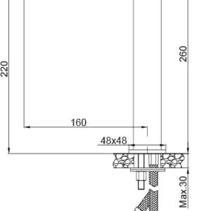 AQG BOLD 01BOL120CR Смесител за мивка купа