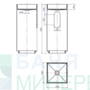 ICB 3890 МАСИВЕН Умивалник iStone Solid Surface
