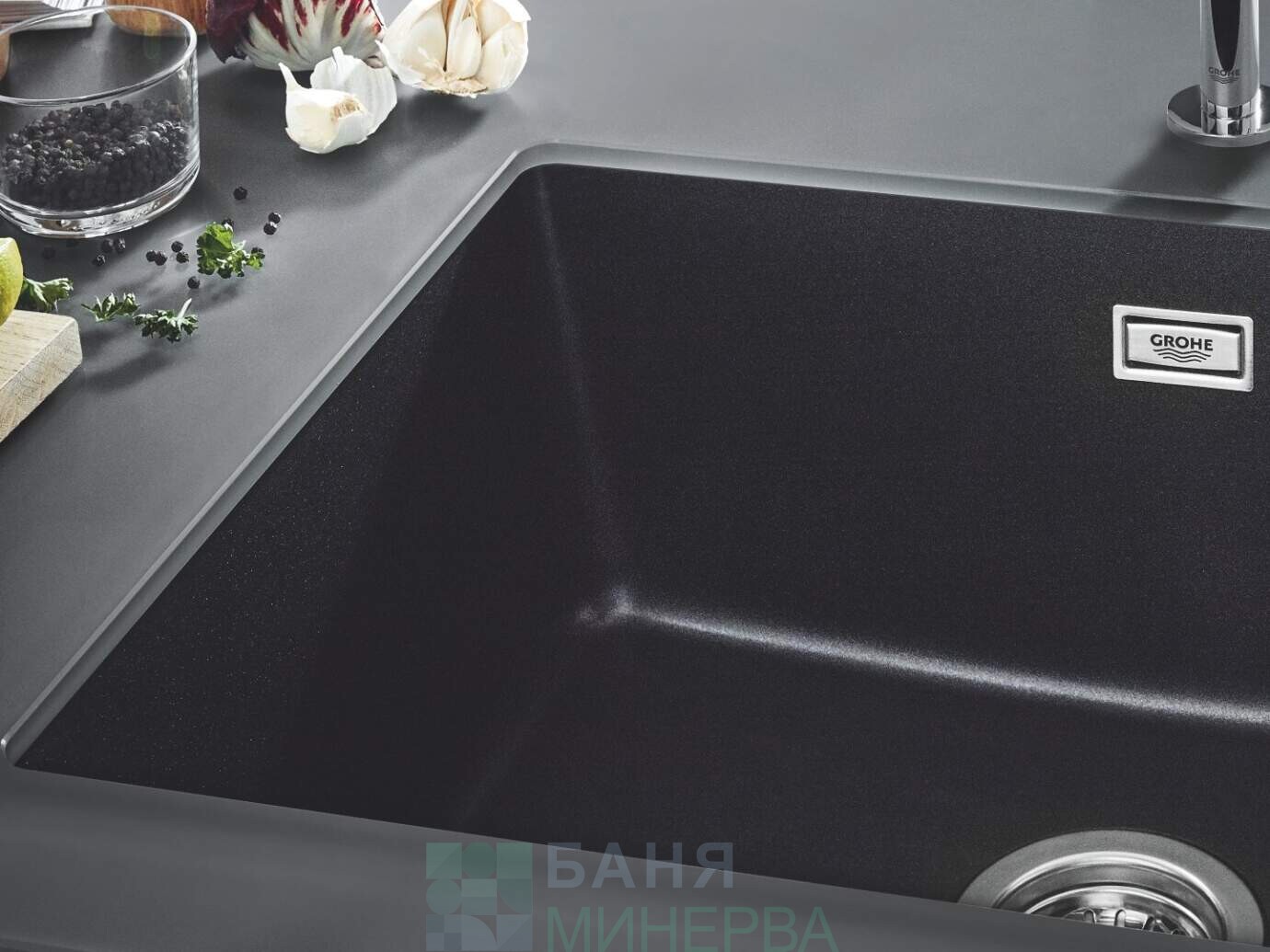 K700 Композитна мивка черен гранит 31654AP0 GROHE - Image 2