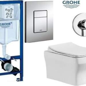 Структура GROHE с конзолна тоалетна с вградено биде