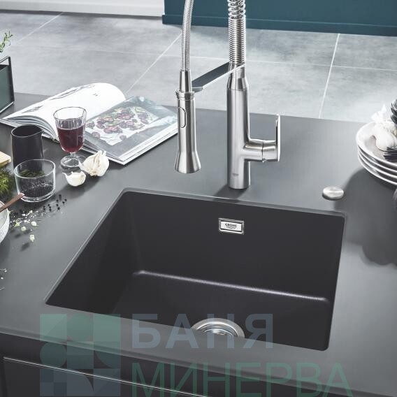 K700 Композитна мивка черен гранит 31654AP0 GROHE - Image 3