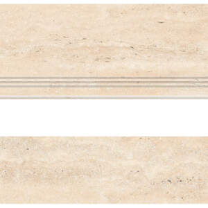 Travertino beige glossy Стъпало+чело