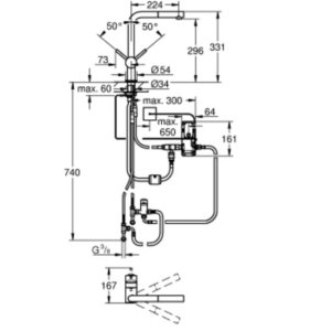Grohe 31360001 MINTA TOUCH ЕЛЕКТРОНЕН ЕДНОРЪКОХВАТКОВ СМЕСИТЕЛ 1/2