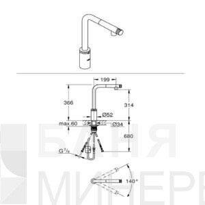 GROHE 31613000 MINTA SMARTCONTROL Кухненски смесител