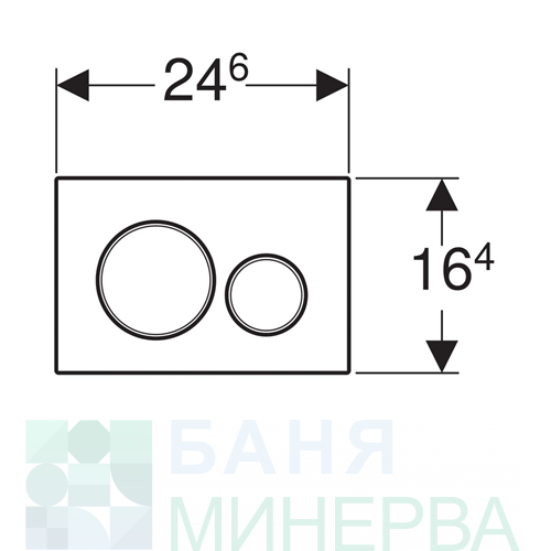 GEBERIT SIGMA 20 Бутон за активиране на казанче 115.882.KJ.1 - Image 2
