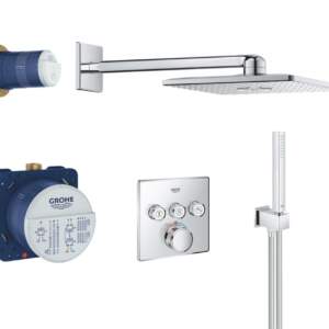 GROHE 34864000 GROHTHERM SmartControl Rainshower SMARTACTIVE 310 CUBE Термостатна Душ система за вграждане