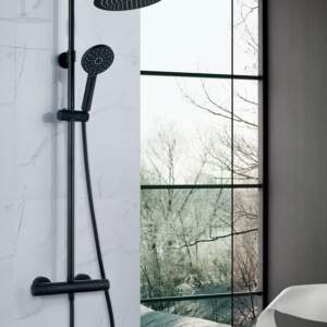 AQG NITE 20NITR25NID05 Душ Система с термостат Черен мат