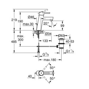 GROHE CONCETTO M 23450001 Смесител за мивка