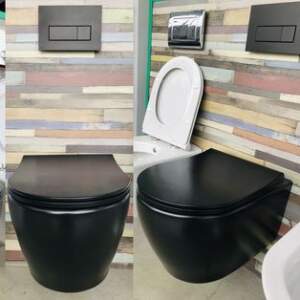 ALCAPLAST СТРУКТУРА ЗА ВГРАЖДАНЕ С ЧЕРНА ТОАЛЕТНА BLACK