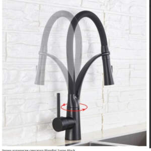 Черен кухненски смесител BLANDINI TORNO BLACK