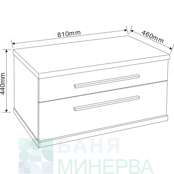 ICP 8144-2 Ария 80 Мебел за баня - Image 2
