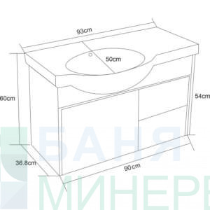 ICP 9376 Мебел за баня PVC