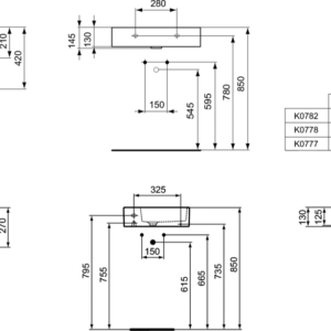 IDEAL STANDARD STRADA K0778 Порцеланов умивалник 60 см