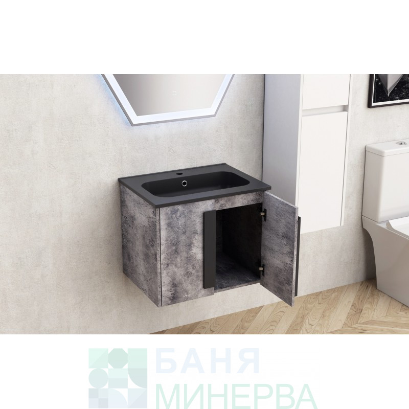 ICP 6451-4 Амелия Мебел за баня с черна мивка - Image 2