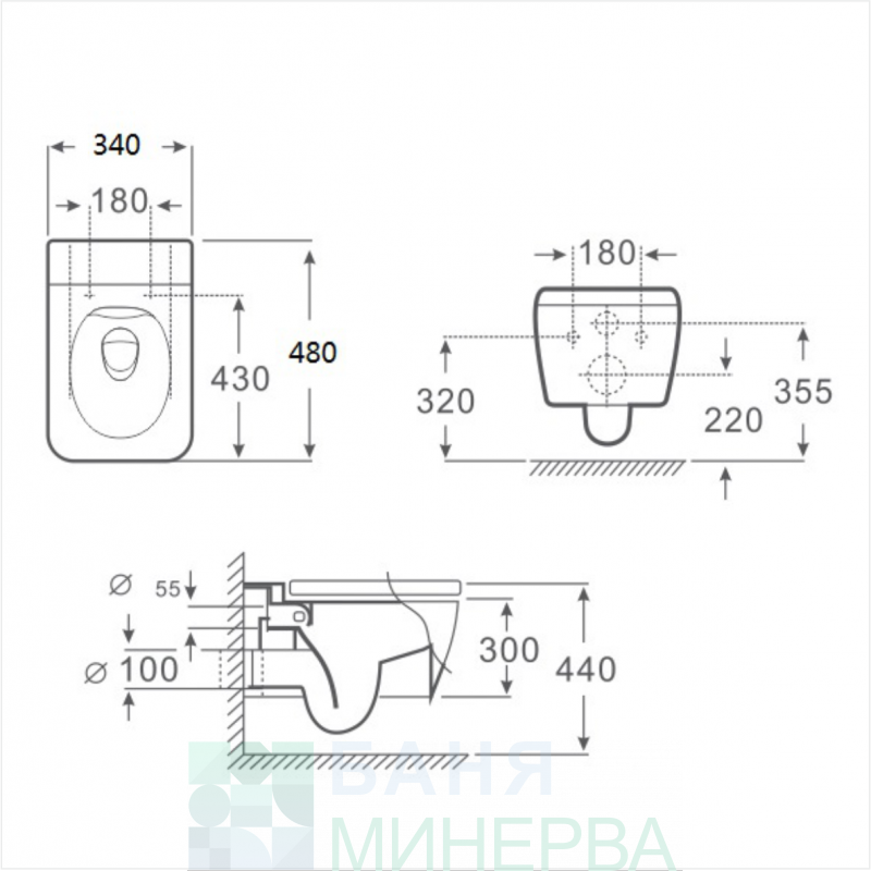 ICC3435W Slim Стенна тоалетна чиния - Image 4