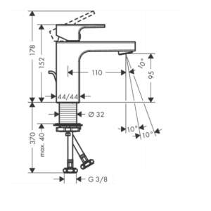 HANSGROHE 715610000 Vernis Shape Смесител за умивалник