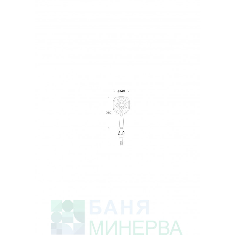 Душ слушалка 3 функции ROCA Plenum SQUARE A5B1110C00 - Image 3