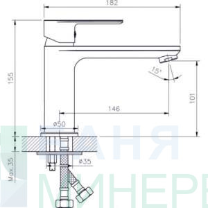 Месингов Смесител  ЕЛМИРА ICF 1132505
