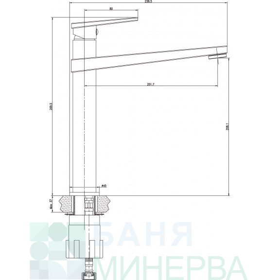 Месингов Смесител ICF 195055C - Image 2