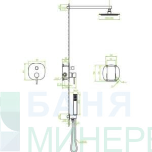 LAVEO Pola BAP 001P Душ система за вграждане Хром гланц