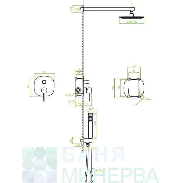 LAVEO Pola BAP 001P Душ система за вграждане Хром гланц - Image 2