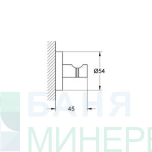 GROHE 40364001 ESSENTIALS единична закачалка