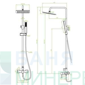 Laveo Pola Gold PLA G0KX Душ колона Злато гланц