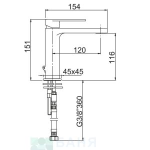 AQG Alpha 01alp100bl Смесител за мивка бял мат