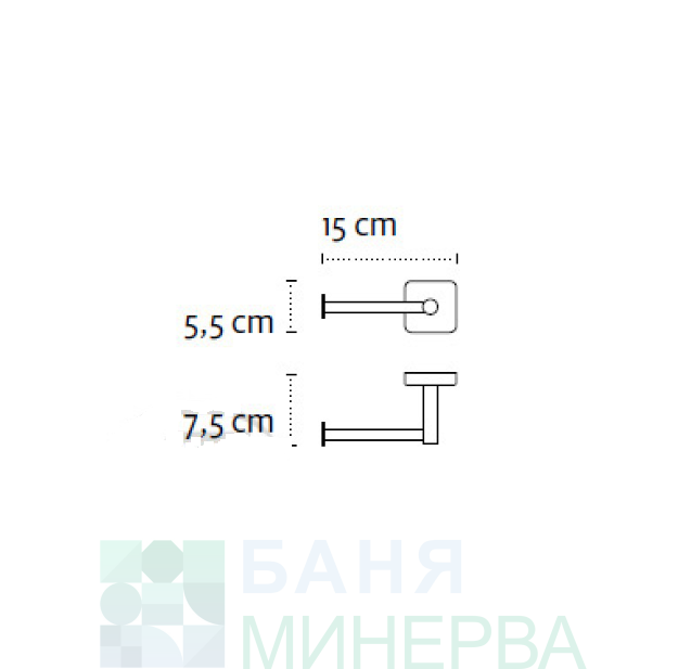 Kapitan QUATTRO Black 440155 Държач за тоалетна хартия без капак Черен мат - Image 2