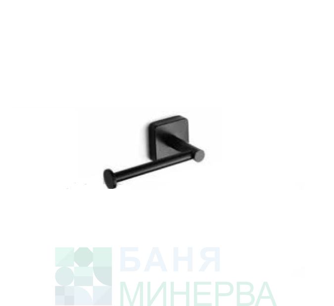 Kapitan QUATTRO Black 440155 Държач за тоалетна хартия без капак Черен мат