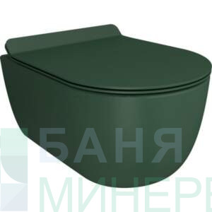 BOCCHI Tondo Rimles Конзолна тоалетна Зелен мат