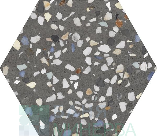 HEXA SEZANE BLACK MATT ITT CERAMIC шестоъгълен гранитогрес