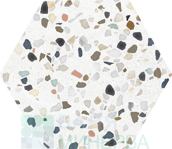 HEXA SEZANE White MATT ITT CERAMIC шестоъгълен гранитогрес