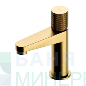 Omnires Contour 100 Brushed Gold Златен смесител за мивка