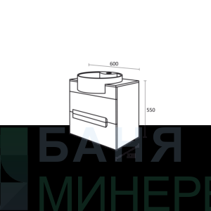 Triano Лисабон 60 PVC Шкаф с мивка