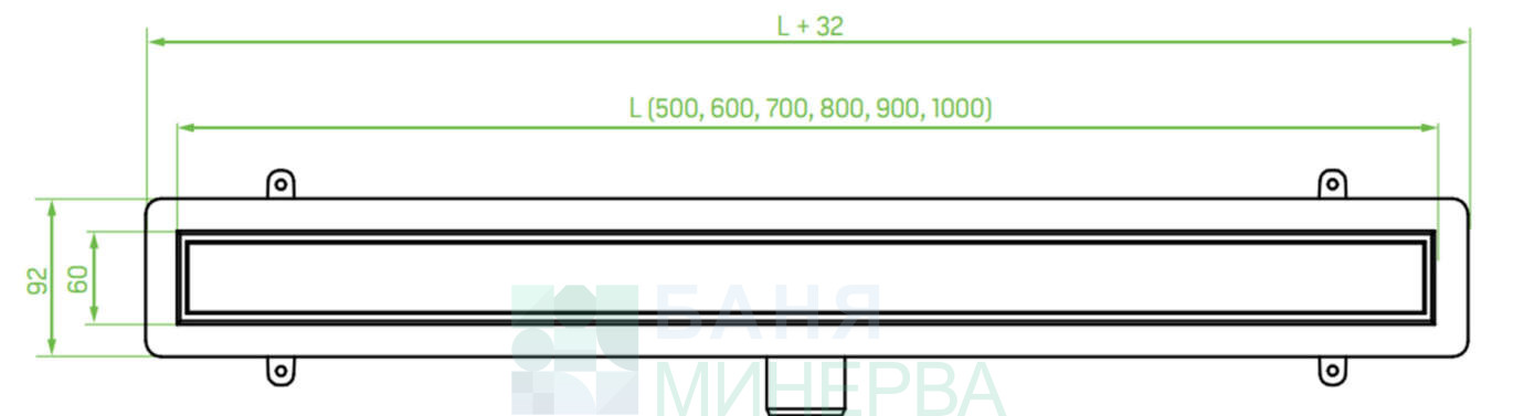 Laveo Basso COB_G70D Линеен сифон Злато мат 700 mm - Image 3