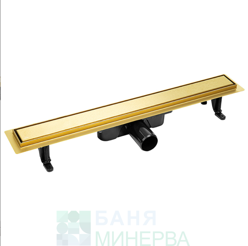 Laveo Basso COB_G70D Линеен сифон Злато мат 700 mm