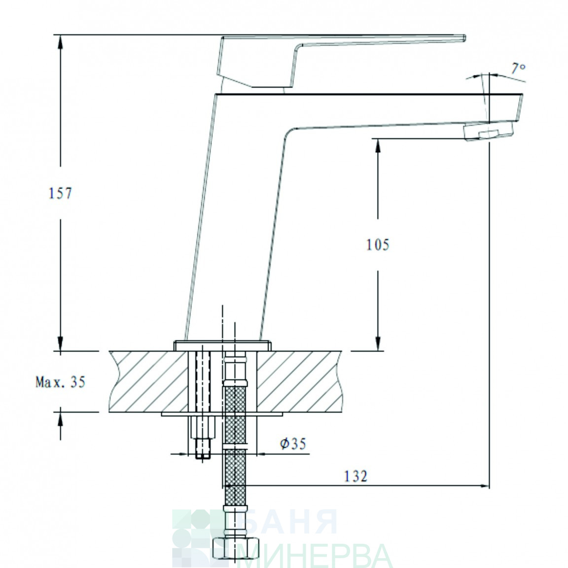 ICF 1491085 ЕЛИНОР Месингов смесител - Image 2