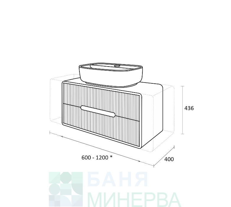 TRIANO Гранада 90 PVC Долен шкаф за баня - Image 5