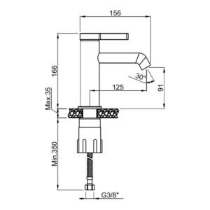 Phoenix Fayans WQ3W13300160004 Смесител за умивални Черен Мат