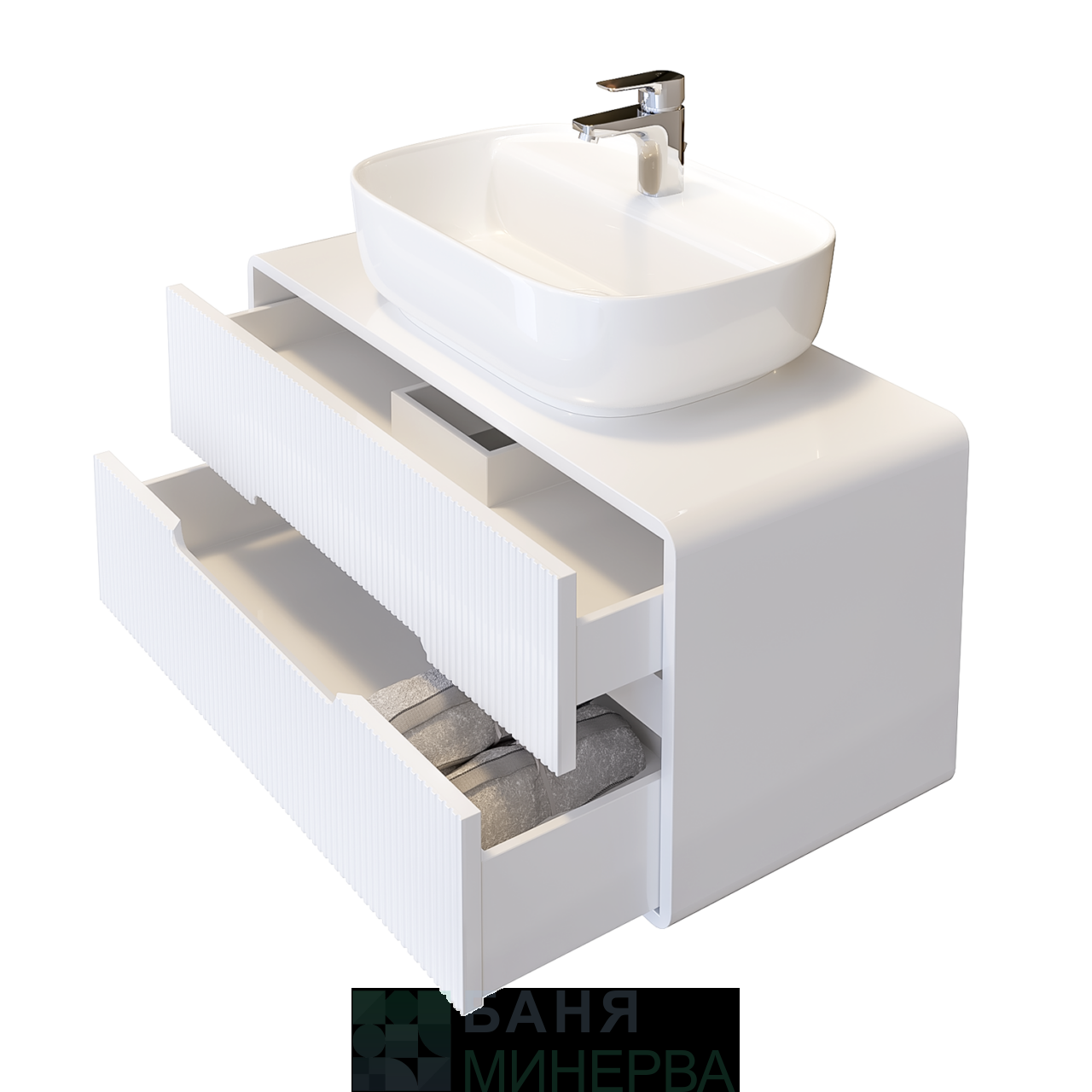 TRIANO Гранада 90 PVC Долен шкаф за баня - Image 2