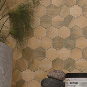 Hexa Wood Natural Mix 22×25.5 Мозайка