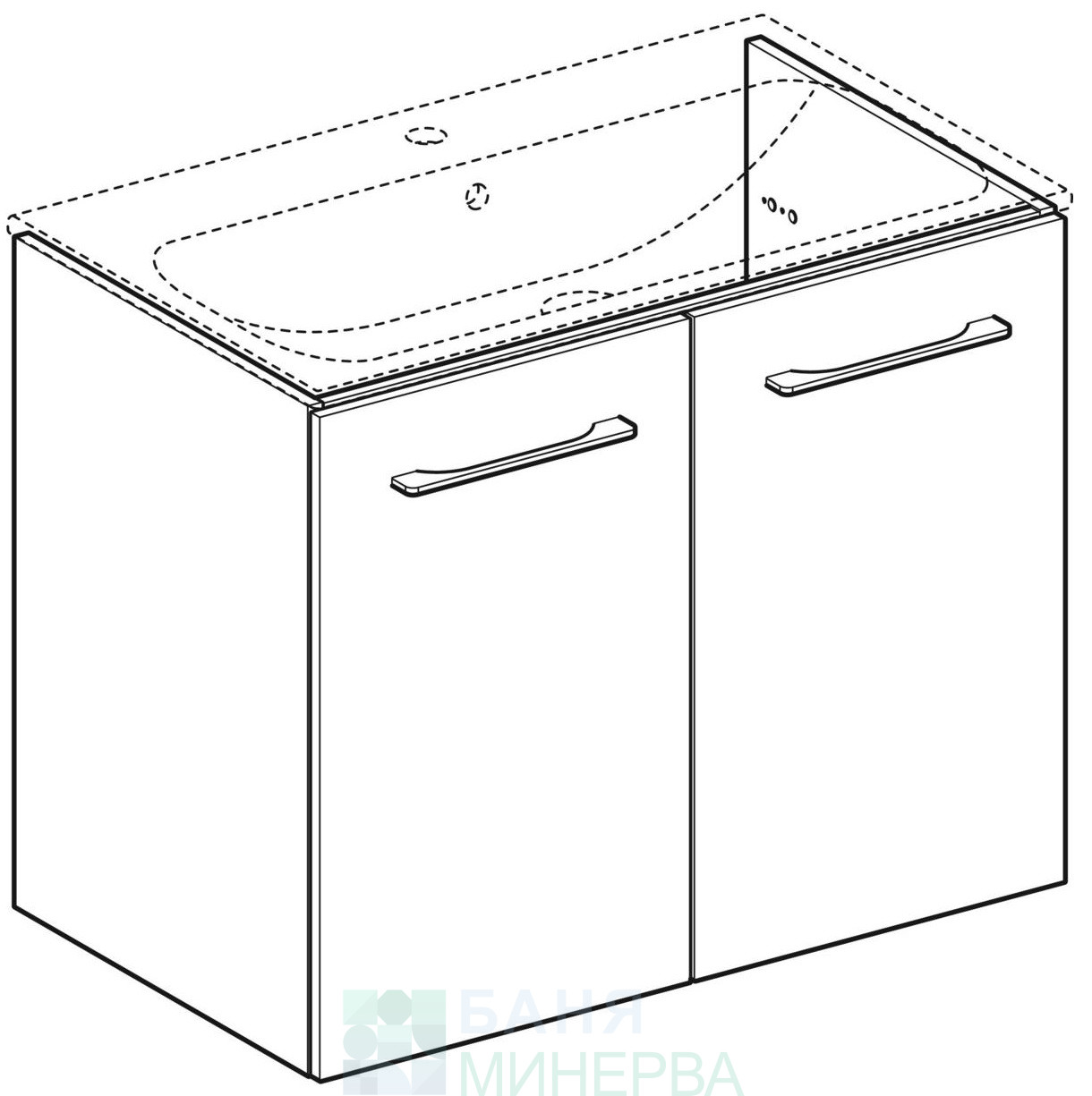GEBERIT Selnova Square Шкаф с мивка - Image 4