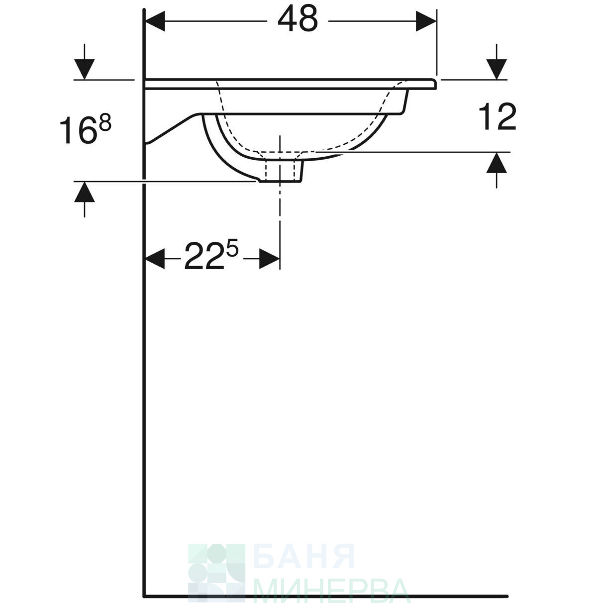 GEBERIT Selnova Square Шкаф с мивка - Image 10