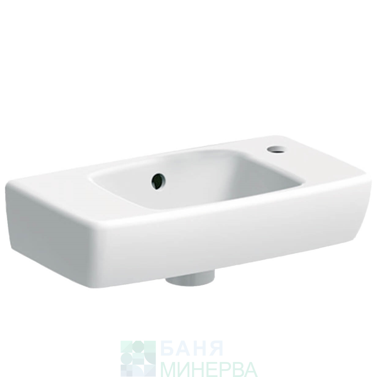GEBERIT Selnova Compact Асиметрична мивка с отвор отдясно