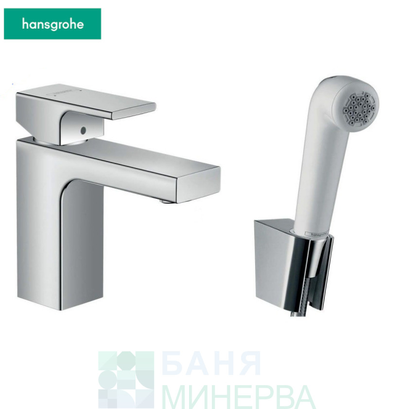 Hansgrohe 71216000 Vernis Shape Смесител за мивка с хигиенен душ