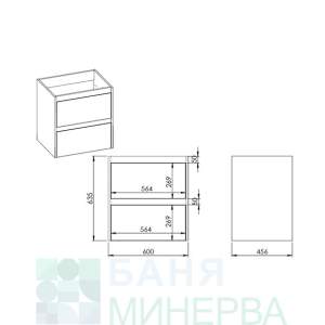 ROCA Claudia Unik basic A851925532 Черен мат Шкаф с мивка 60 см